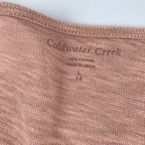 Coldwater Creek Lace Scoop Neck Top oSZ L Knit NEW - Picture 3 of 7